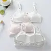 Roupa íntima para Período de Desenvolvimento para Estudantes Femininas, Sutiãs para Meninas do Ensino Médio e Fundamental, Sem Aro, Estilo Fino, Estilo Japonês, Camisola de Algodão Confortável