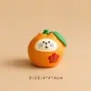 Estatueta de Gato Laranja Sortudo e Adorável, Gato Daruma, Decoração de Mesa para Alívio do Estresse do Escritório, Enfeite de Presente para Carro