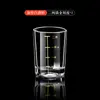 Copas de Vino Blanco con Borde Dorado 0.1 kg con Marcas de Medición, Set de Vino para el Hogar, Set de 4 Vasos 0.1 kg, Vasos de Cerveza de Vidrio Templado