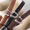 Cinturón Mujer Verano Versátil Moderno Falda Cinturón de Alta Gama Cuero Genuino Moda Estilo Ins Cinturón para Jeans Negro