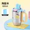Taza Térmica con Popote para Niñas Alta Apariencia Taza de Agua Almacenamiento en Frío Taza Rompehielos de Escritorio Café Nuevo Estilo con Taza Separadora de Té