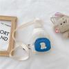 Bolso infantil de estilo coreano, moderno, con letras, bandolera pequeña para el pecho, monedero de color en contraste para niña, bolso para accesorios de bebé.