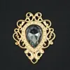 Gota de Agua Aleación DIY Accesorios para Lazos Accesorios para el Cabello Placa de Flor Hebilla de Diamante Accesorios para Teléfono Móvil Fondo Dorado
