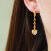 Natural White Jade moda adorável brincos longos S925 prata esterlina ouro sul vermelho ágata brincos jóias para as mulheres