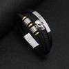 Amazon Nueva Pulsera de Cuero para Negocios Creativos Joyería Pulsera Tejida Pulsera de Cuero Moda Simple Pulsera para Hombre
