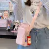 Bolsa para botella de agua de estilo japonés INS, nueva, de alta apariencia, fresca y dulce, color caramelo, para mujer, ligera para ir de compras y viajar, bolso cruzado