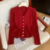 Cardigan de punto trenzado estilo nuevo 2026, suéter ajustado y estilizado, prenda exterior de otoño e invierno, top elegante para mujer
