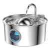 Dispensador de Agua para Mascotas de Acero Inoxidable Alimentador Inteligente de Agua Led para Gatos y Perros Purificación de Agua de Doble Capa Plato para Beber Tazón de Agua