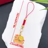 Saludos de Año Nuevo 2025 Palabras Aceite Rojo Goteando Ping An Feliz Caqui Ruyi Rico Llavero Bolso Joyería