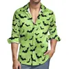 Nueva Camisa Hawaiana de Manga Larga Casual para Hombre Impresa en 3D Serie de Halloween de Comercio Exterior Más Vendida Transfronteriza