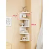 Estante de Esquina Estantería de Esquina Estante de Pared Montado en Pared Dormitorio Sala de Estar Esquina Forma de Abanico Estante Decorativo de Almacenamiento