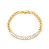 Pulsera Europea y Americana para Hombre Estilo Hip Hop Acero Titanio Zircón Pulsera de Pareja Regalo para Niñas Nicho Pulsera de Acero Inoxidable Venta al por Mayor