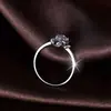 Versão coreana do anel de ameixa inteira mais vendido feminino zircônia banhado a prata anel de casal para amigas presente de aniversário uma geração de cabelo