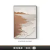 Arte de Pared Lobo de Mar Estilo Minimalista Moderno Wabi-Sabi Pintura de Piso Porcelana de Cristal Pintura Decorativa de Entrada Mural Proyecto de Decoración Suave Venta al por Mayor