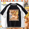 Camiseta de Manga Corta para Niños y Niñas Estilo Divertido Nuevo Verano 2026 Celebridad de Internet Mi Perro Escudo Cuchillo Tops 7