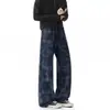 Pantalones Largos Casuales de Cuadros Perezosos Nuevos de Primavera y Otoño Diseño de Cuadros de Pana Tie-dye Pantalones Casuales Rectos Sueltos Versátiles