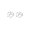 Pendientes de botón de estilo coreano INS Niche Light de lujo con personalidad que combina con todo, entrelazados con amor, plata de ley S925, texturizados para mujer