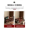 Prateleira de Exibição Antiga para Desktop Suporte para Xícara de Chá Prateleira de Armazenamento Sala de Chá Madeira Maciça Estilo Chinês Mesa de Chá Armário de Chá Prateleira de Exibição em Camadas Rack de Armazenamento para Enfeites