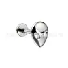 F136 Titânio Espiral Interno Joia Cabeça Flor Íris Retrô Corpo de Liga de Titânio G23 Joia para Body Piercing Brinco