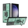 Para el nuevo Samsung S23ULTRA funda de teléfono con anillo de oso luchador Samsung S23 ventana deslizante magnética funda protectora