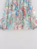 Camisa de Popelina Informal Holgada con Estampado de Manga Larga para Mujer Estilo Europeo y Americano 2025 0134