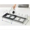 Organizador de Utensílios de Cozinha, Novo Rack Dobrável Especial de Plástico para Panelas e Frigideiras, Rack para Debaixo da Pia