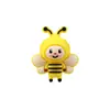 Cuentas de Silicona de Abeja de Dibujos Animados Tema de Animales 3D Agujero Recto Cuentas de Pegamento Gotas Accesorios Creativos para Llaveros DIY