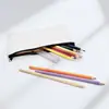 Amazon Transfronterizo Bolso de Mano con Cremallera Neceser Estuche para Lápices de Algodón en Blanco Disponible en Stock Estuche para Lápices Estuche para Lápices de Lona