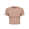 Ropa Personalizada Europea y Americana para Mujeres de Pilates y Yoga, Camisetas Deportivas de Secado Rápido, Tops de Manga Corta para Entrenamiento Fitness que Moldean la Cintura Fábrica