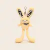 Jinnew Original Nuevo Colgante de Peluche de Conejo que Tira con Estampado de Leopardo Llavero Lindo Colgante Pequeño de Peluche Regalo