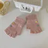 Guantes de Punto Peludo Cortavientos de Invierno para Mujer con Forro Polar Adicional y Diseño Engrosado Antideslizante, Adecuados para Uso en Exteriores, Compatibles con Pantalla Táctil, para Estudiantes, Ciclismo, Calidez y Protección contra el Frío