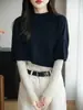 Tops Irregulares de Lã Fina para Outono e Inverno para Mulheres com Design Estilo Xale, Versáteis para Combinar com Ternos e Camisas, Estilo de Nicho