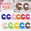 Acrílico de 20 mm color sólido color mixto 26 letras inglesas especificadas cuentas de agujero grande tejido DIY accesorio de cadena de teléfono cuentas
