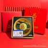 Ouro Puro 999 Caractere Fu de Ano Novo Prato Redondo Ornamento Criativo Tridimensional Abundância e Excedente Conjunto de Presente Vendas Diretas da Fábrica Atacado
