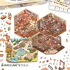 Infeel.Me Serie Segunda Ola de Negocios de Hoy Pegatinas de Paisaje Estéreo 3D para Diario Decoración de Escena DIY