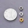 Plata de ley s925 incrustada con circonita, cuentas espaciadoras redondas retorcidas anudadas para guirnaldas de cuentas hechas a mano DIY, materiales dorados y plateados