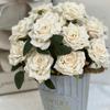 Simulação de rosa 9 cabeças rosa alça pacote mão de casamento segurando casa decoração do hotel falsa flor estrada chumbo arranjo de flores Fabricante de parede