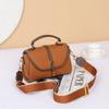 Bolso de Mujer de Cuero Genuino 2024 Nuevo Bolso de Mano de Moda para Mujer Combinable Correa Doble para Hombro Cuero de Vaca TOGO Bolso Cuadrado Pequeño