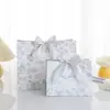 Fábrica en stock Explosivo Lujo Ligero Cinta Verde Regalo de Acompañamiento Bolso de Mano Caja de Dulces Almacenamiento Bolsa de Embalaje de Regalo Portátil