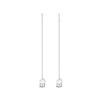 Ping An Lock Línea de Oreja Cadena de Oreja Retro Aretes Candado Auspicioso Ruyi Étnico Marea Nacional Borla Larga Aretes Candado Larga Vida Mujer