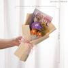Regalo para el Día del Maestro Ramo de Hilo de Punto Clavel Rosas Tejidas a Mano Regalo para Maestros de Escuela Primaria y Jardín de Infancia