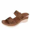 Sandalias de Cuña de Verano 2026 Estilo Retro Casual Florales de Tacón Alto con Una Correa para Mujer Transpirables Cómodas Estilo Europeo y Americano No Cansan los Pies