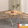 Mesa Plegable, Mesa de Comedor, Mesa Pequeña para Uso Doméstico, Mesa Redonda Simple, Mesa Portátil para Viviendas de Alquiler, Uso en Exteriores, Montaje de Puesto, Mesa Cuadrada para Comer