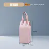 Bolsa de embalagem para viagem com padrão jeans, bolsa de embalagem descartável de tecido não tecido com folha de alumínio espessa, bolsa térmica de mão para viagem