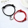 Pulsera para Pareja Un Par de Pulseras de Amor Nueva Pulsera para Pareja con Piedra de los Deseos Puntadas de Desamor Personajes Piedra de la Suerte