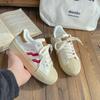 Sapatos brancos pequenos com cabeça de concha 2023 primavera novos sapatos esportivos de sola grossa femininos nicho original couro sapatos brancos pequenos