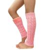 Calcetines Gruesos de Punto Cálido con Forro Polar Transfronterizos para Mujer, Calentadores de Piernas Tejidos de Otoño e Invierno, Calentadores de Pies, Cubrebotas de Punto Trenzado