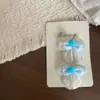 Nuevo Clip para el Cabello de Niña con Forma de Corazón de Encaje Azul Fresco, Goma para el Cabello, Pasador, Pinza Lateral, Banda Elástica
