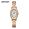 Reloj de Mujer Ofns Más Vendido de Alto Valor, Elegante Reloj de Cuarzo Ovalado Retro para Mujer con Esfera de Nácar, Pequeño Reloj Verde Impermeable