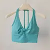 Novo Sutiã Esportivo Sexy com Nó Torcido e à Prova de Choque para Mulheres, Estilo Halter com Efeito Push-Up, Colete Fitness para Pilates, Corrida, Yoga no Verão